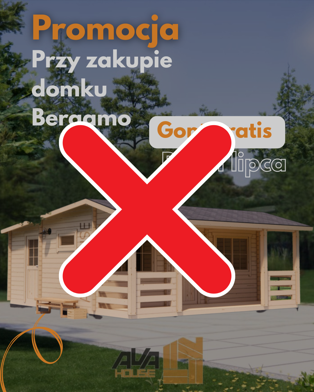 Pokrycie dachu gratis - Domek Bergamo