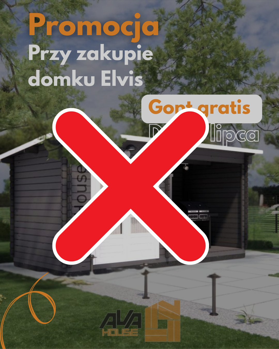 Pokrycie dachu gratis - Domek Elvis