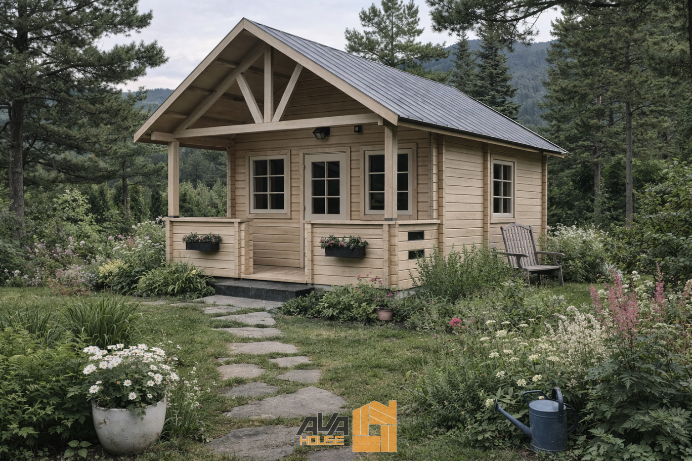 Domek Letniskowy z antresolą Aurora 6,6x4,7