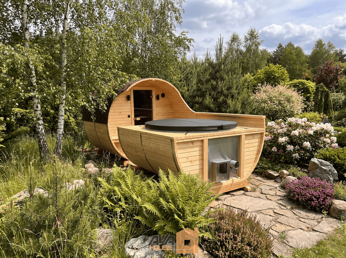 Zestaw Sauna-Beczka z Balią Ogrodową 5,5m