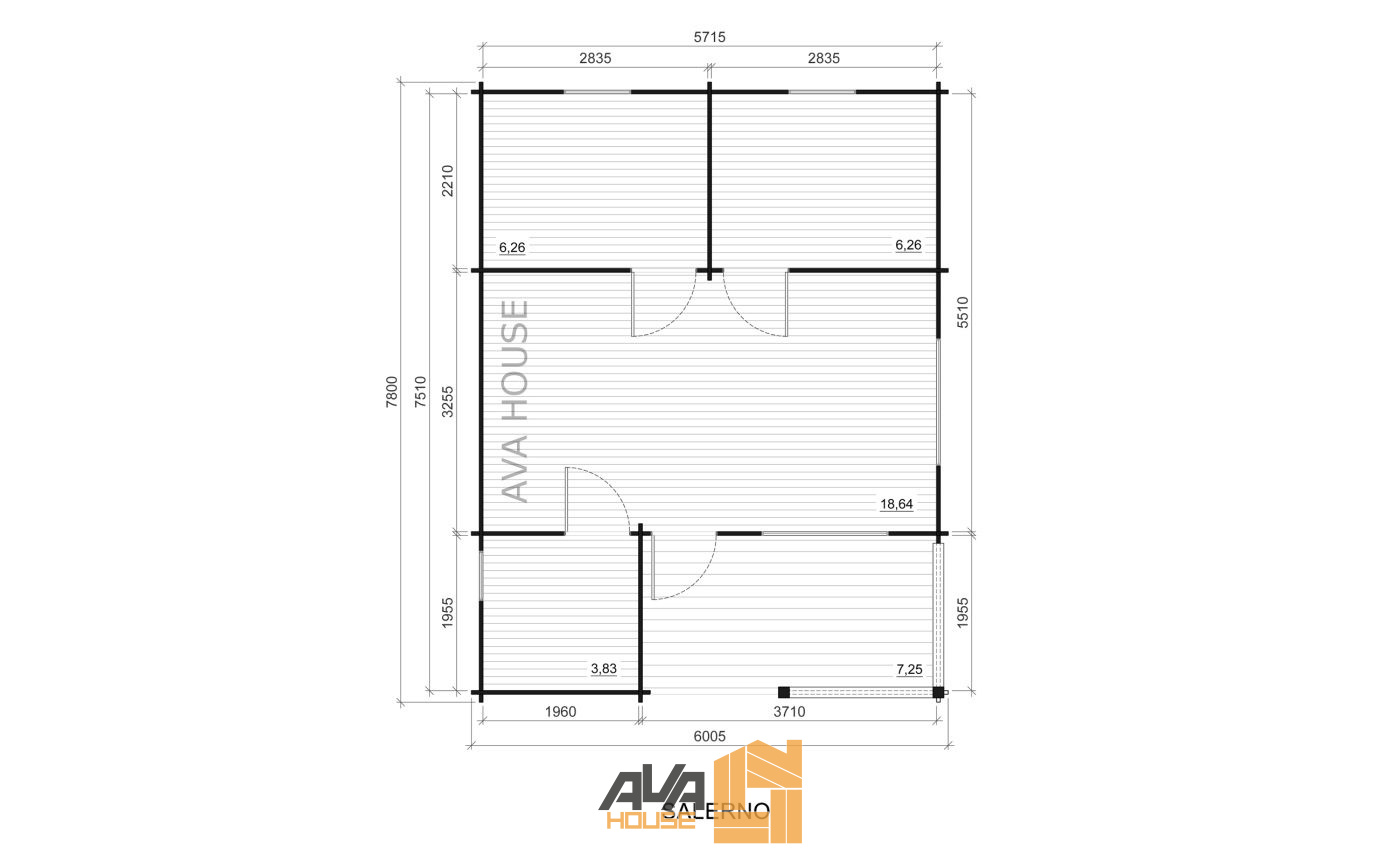 Domek letniskowy Salerno  6 x 7,8