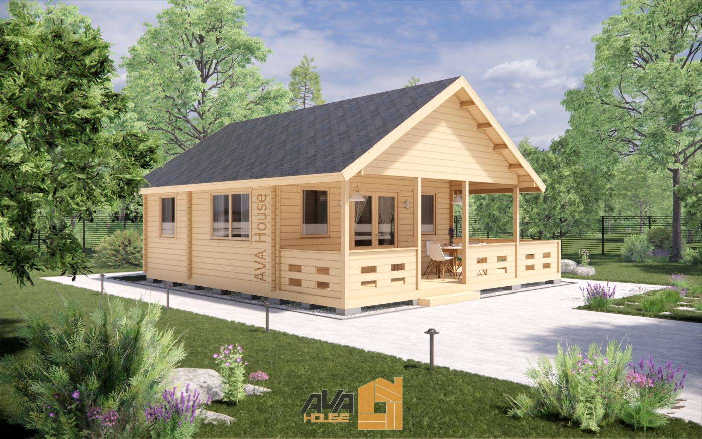 Domek letniskowy Turyn z antresolą R 8 x 7,7