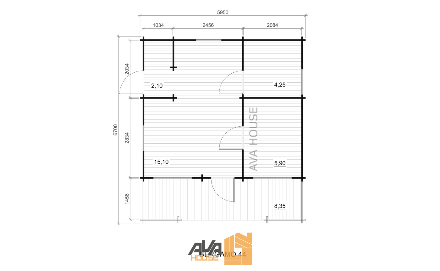 Domek Letniskowy Bergamo 6 x 6,7