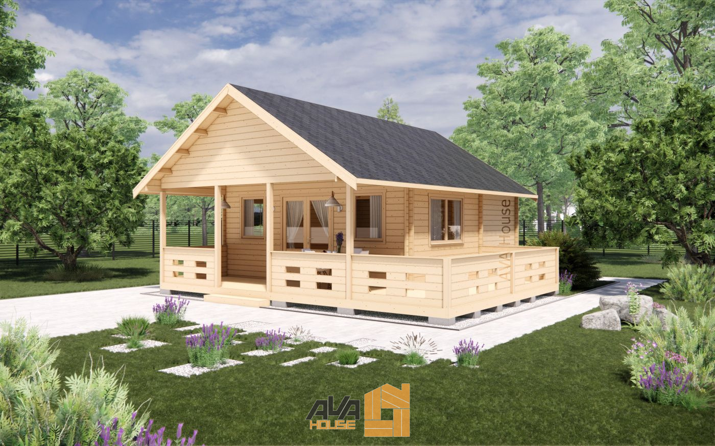 Domek letniskowy Turyn z antresolą R 8 x 7,7