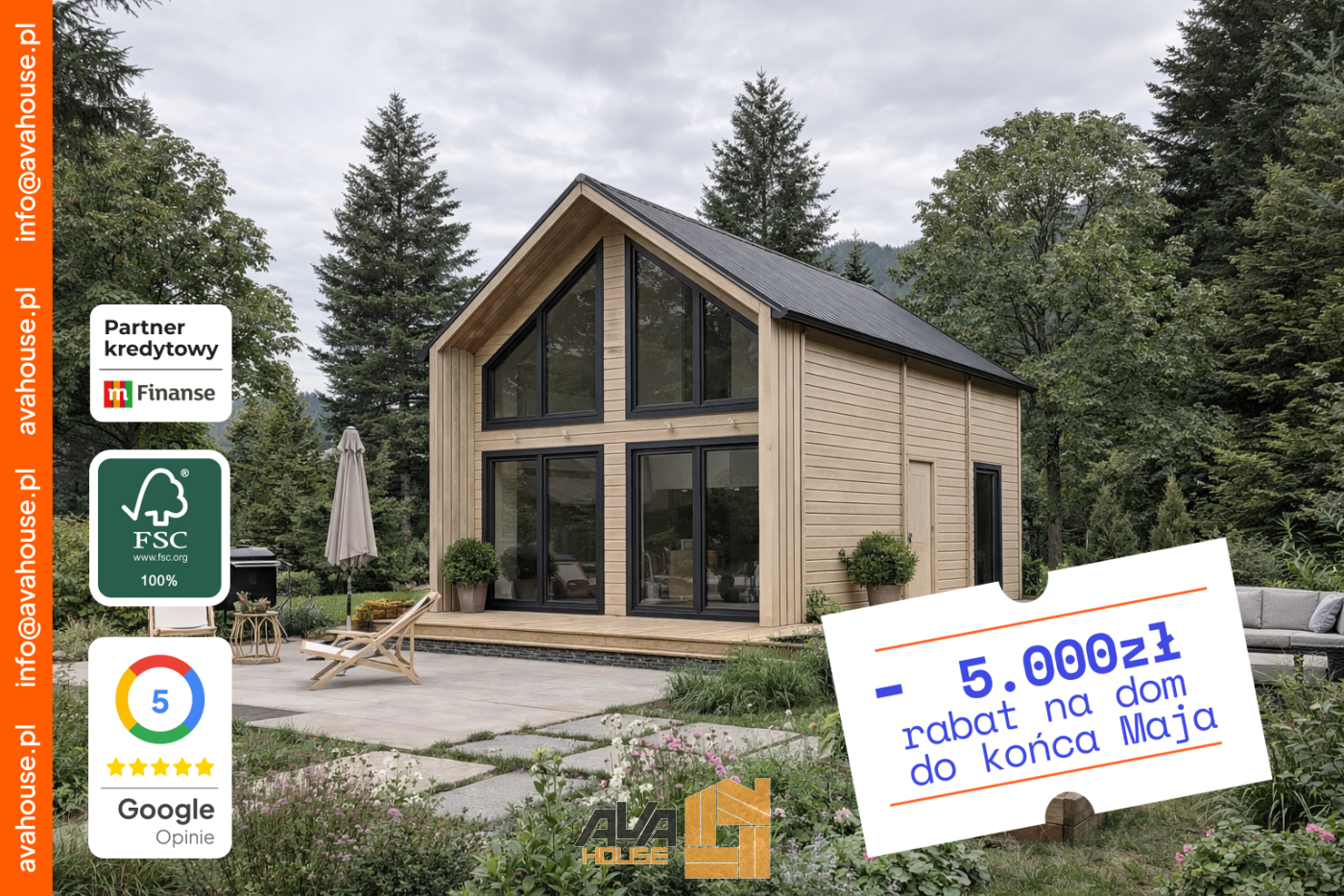 Domek Everest 5 x 7m 58mm