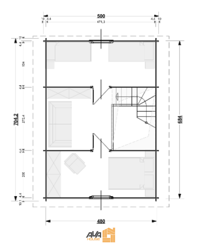 Domek całoroczny Bolonia 5 x 7