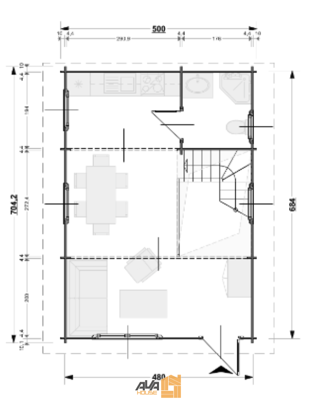 Domek całoroczny Bolonia 5 x 7