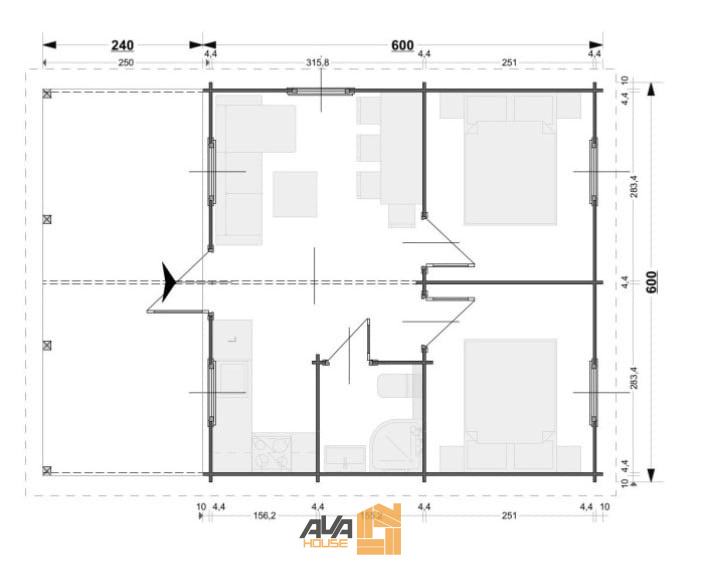 Domek letniskowy Bułgaria 6 x 8,4