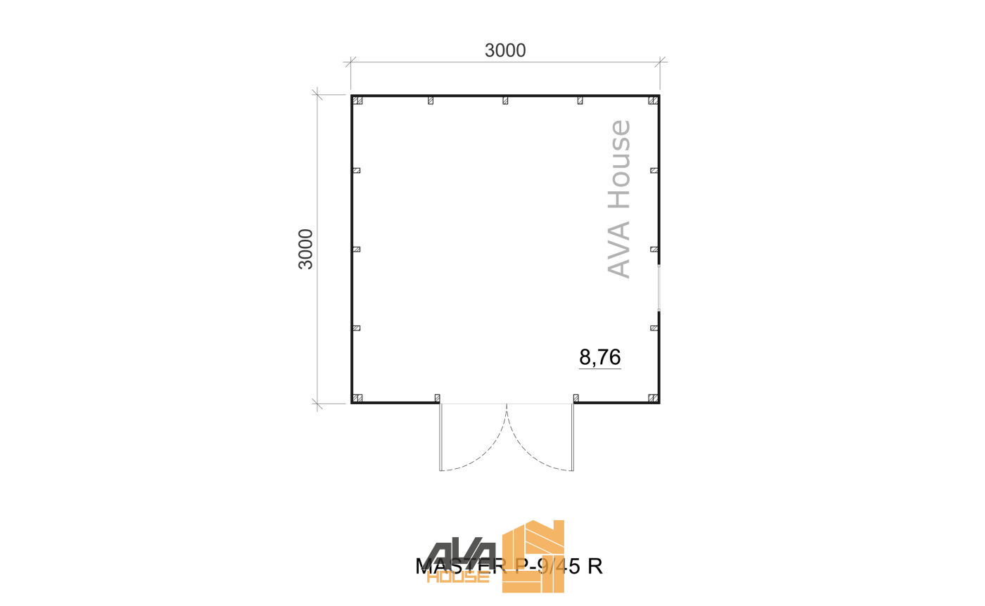 Domek szkieletowy Master 3 x 3