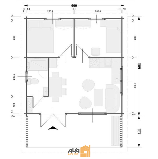 Domek Letniskowy Hawaje 6 x 8,4