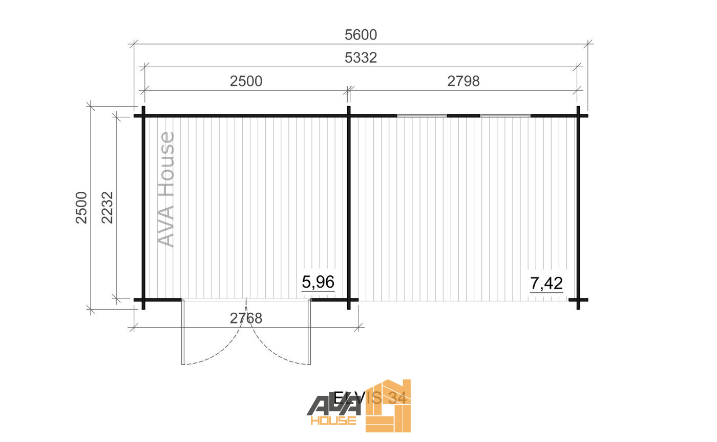 Domek letniskowy Elvis 5,6 x 2,5