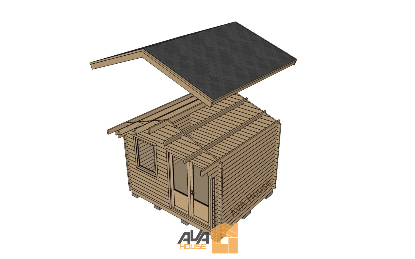 Domek szkieletowy Andria R 4 x 3