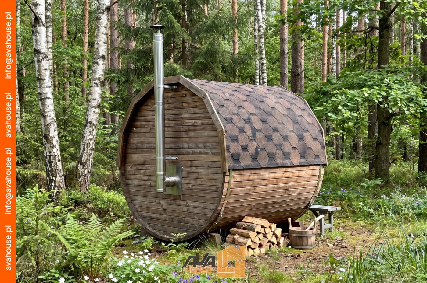 Sauna Beczka 2m