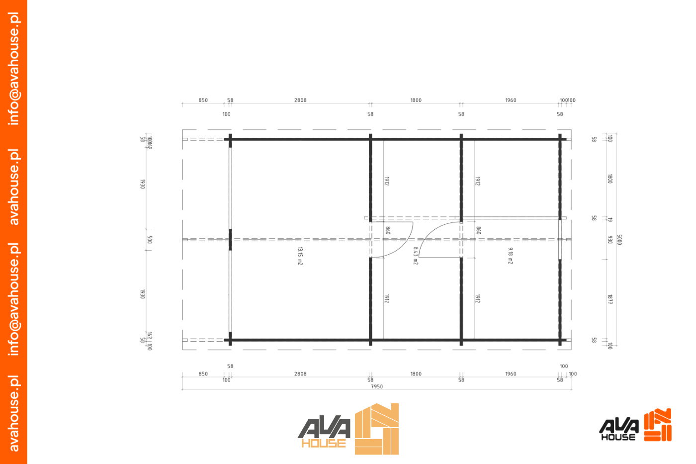 Domek Everest 5 x 7m 44mm