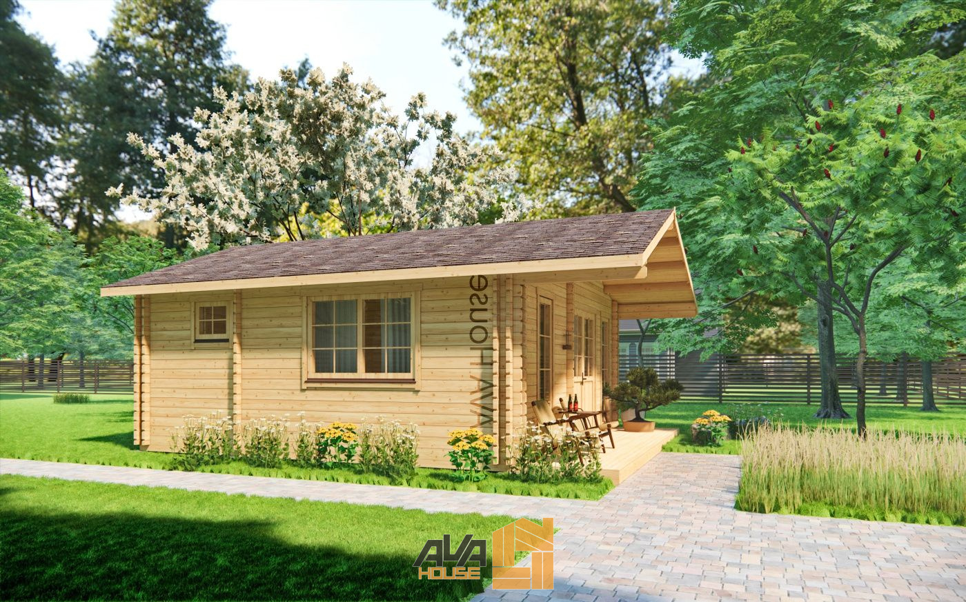 Domek całoroczny Olivia L 6 x 6