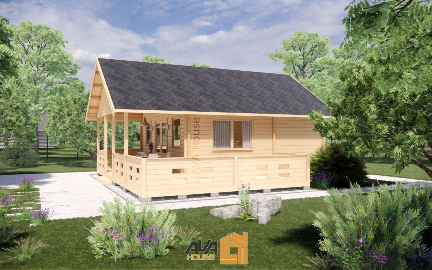 Domek letniskowy Turyn z antresolą R 8 x 7,7