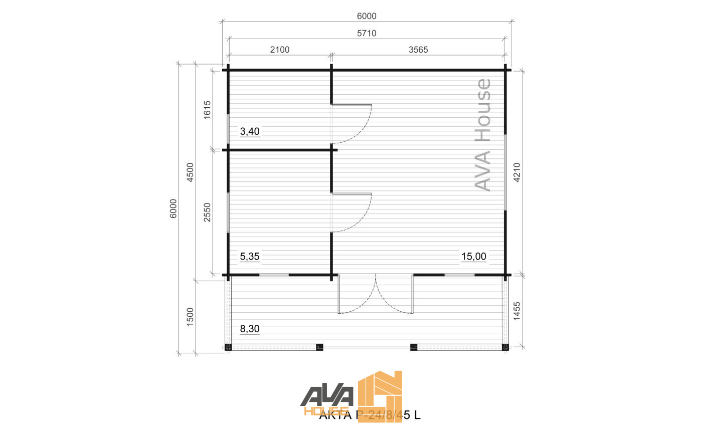 Domek letniskowy Akta L 6 x 6