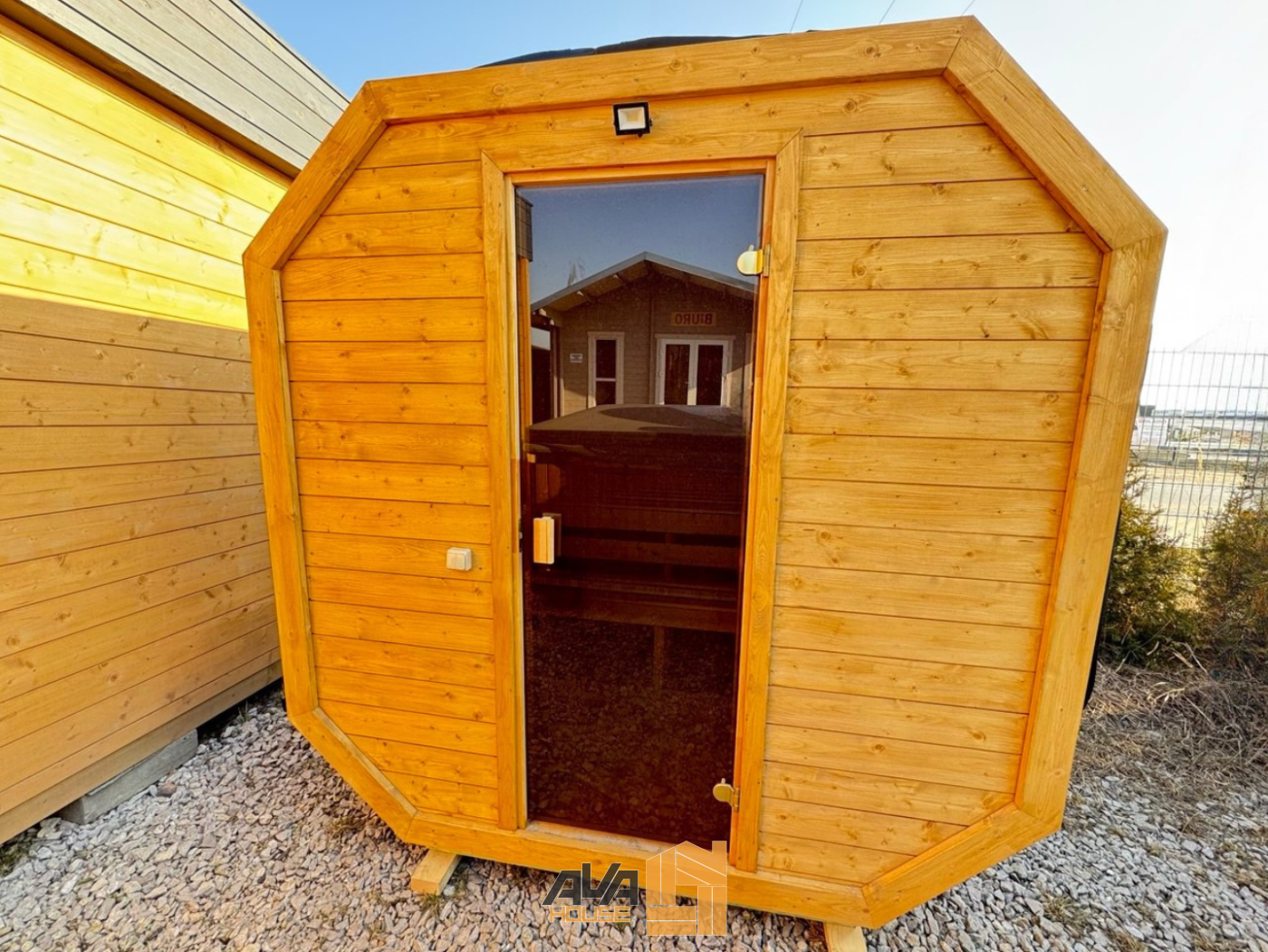 Sauna Ośmiokątna 2,2 m z piecem elektrycznym