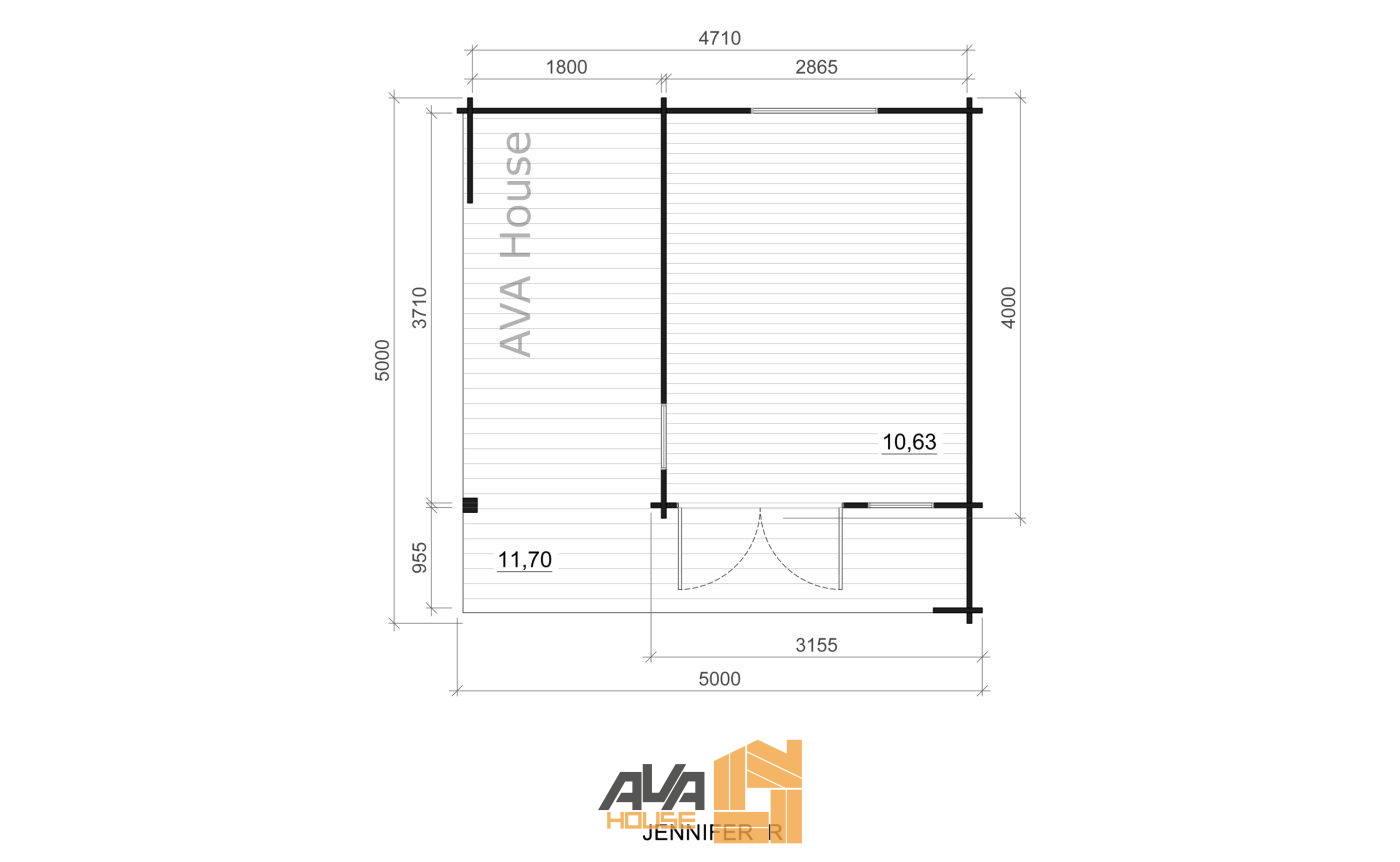 Domek letniskowy Jennifer R 5 x 5