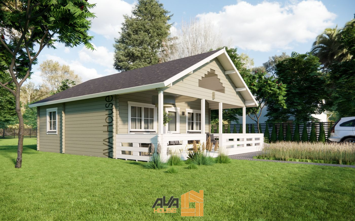 Domek letniskowy Argus z antresolą 6 x 6