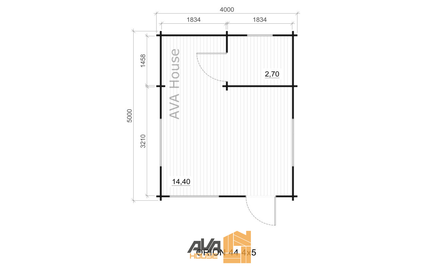 Domek letniskowy Orion z antresolą 4 x 5