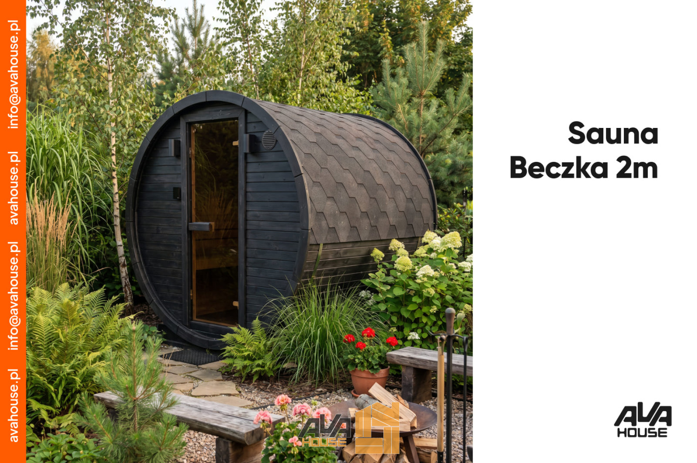 Sauna Beczka 2m