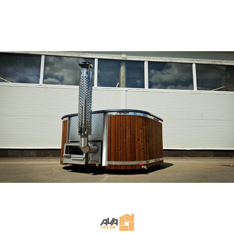 Jacuzzi Ogrodowe 2x2 m z zewnętrznym piecem