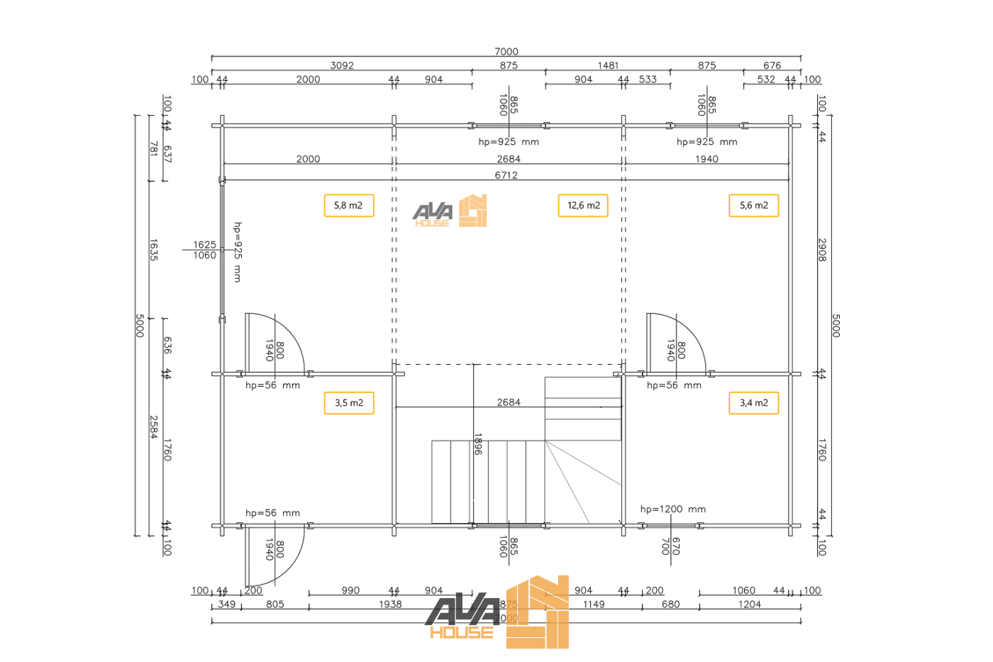 Domek letniskowy Ricardo 5 x 7