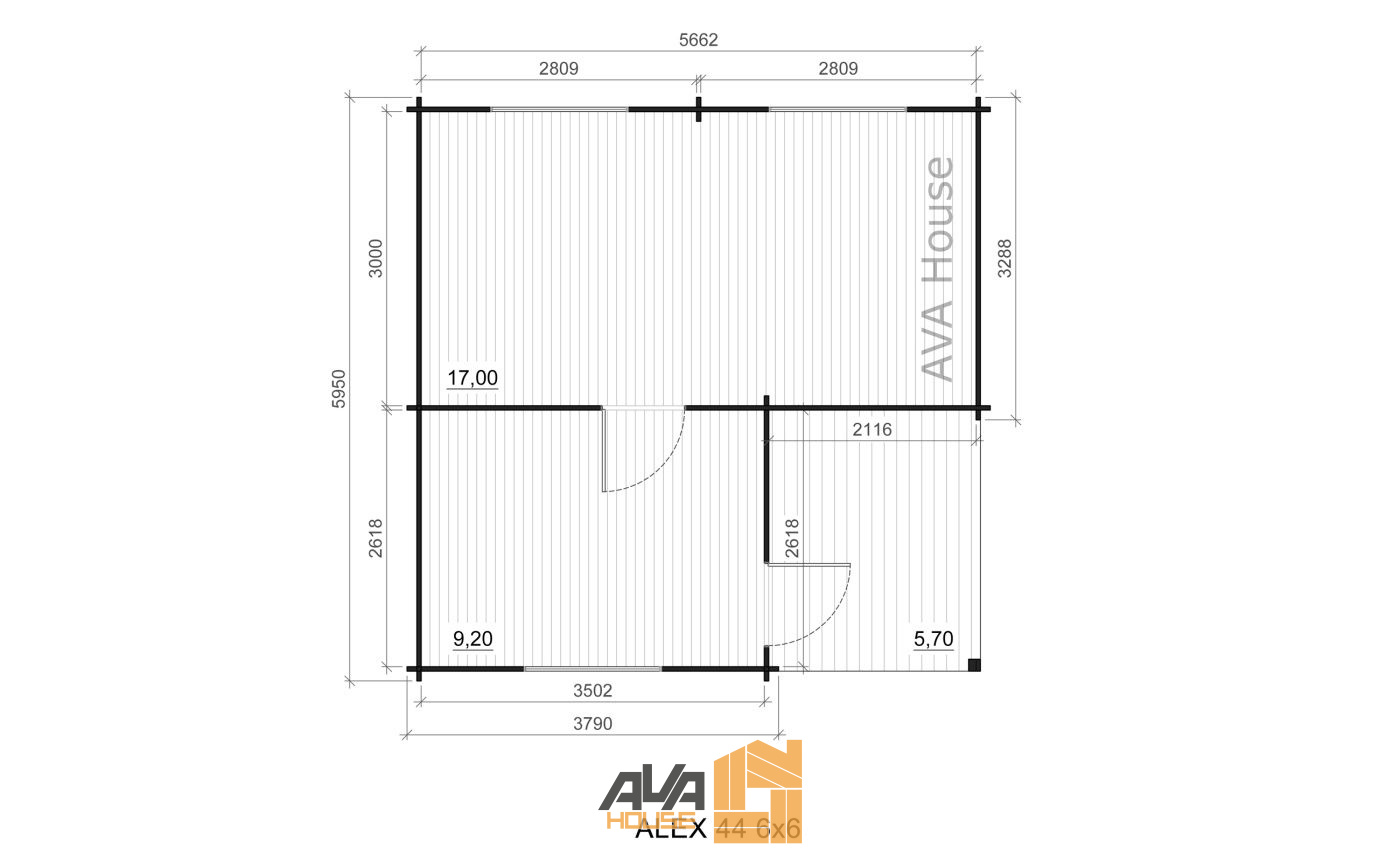 Domek letniskowy Alex 6 x 6