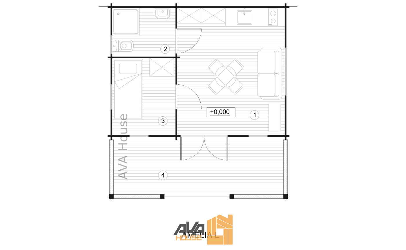 Domek letniskowy Amelia L 6 x 6,5