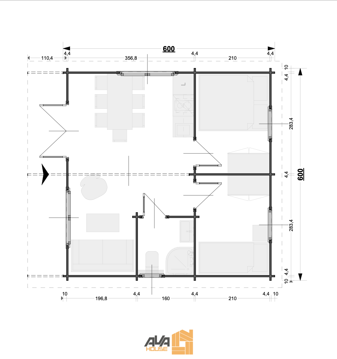 Domek Letniskowy Pieniny 6 x 6