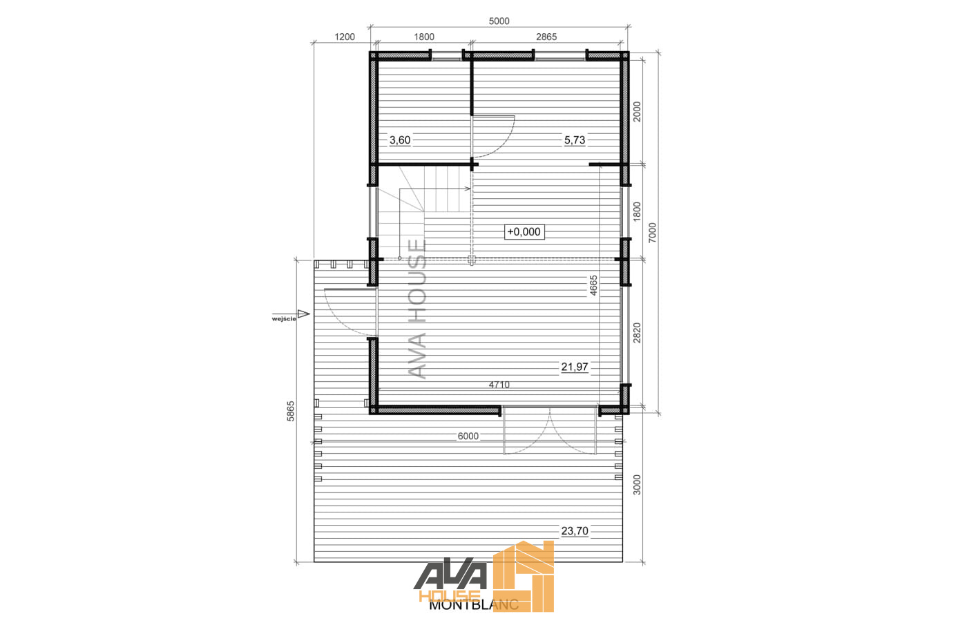 Domek całoroczny Montblanc 5 x 7