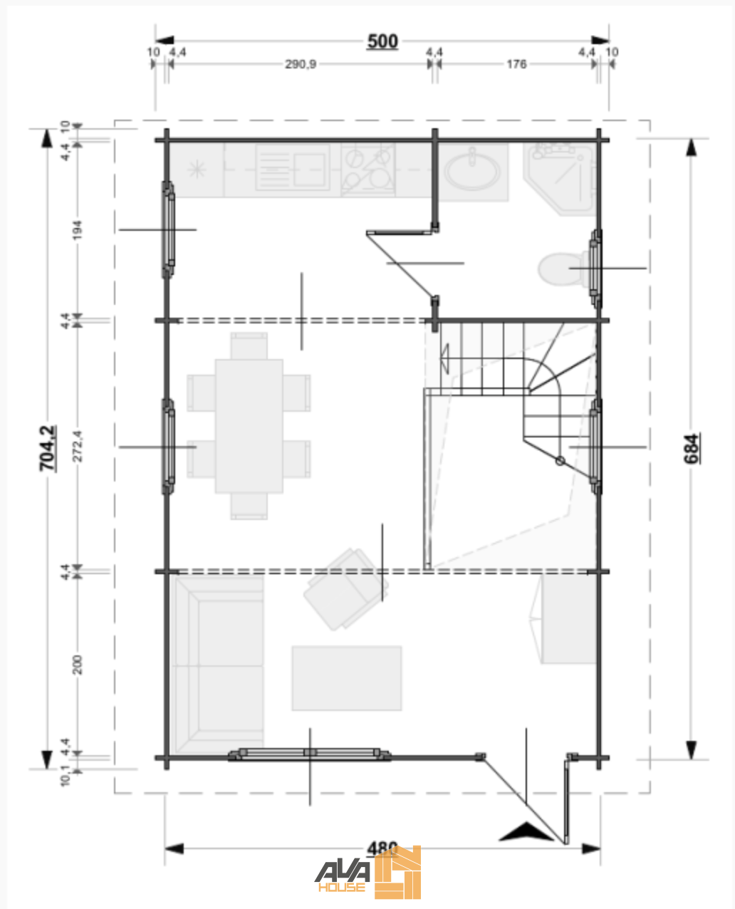 Domek letniskowy Robert II  5 x 7