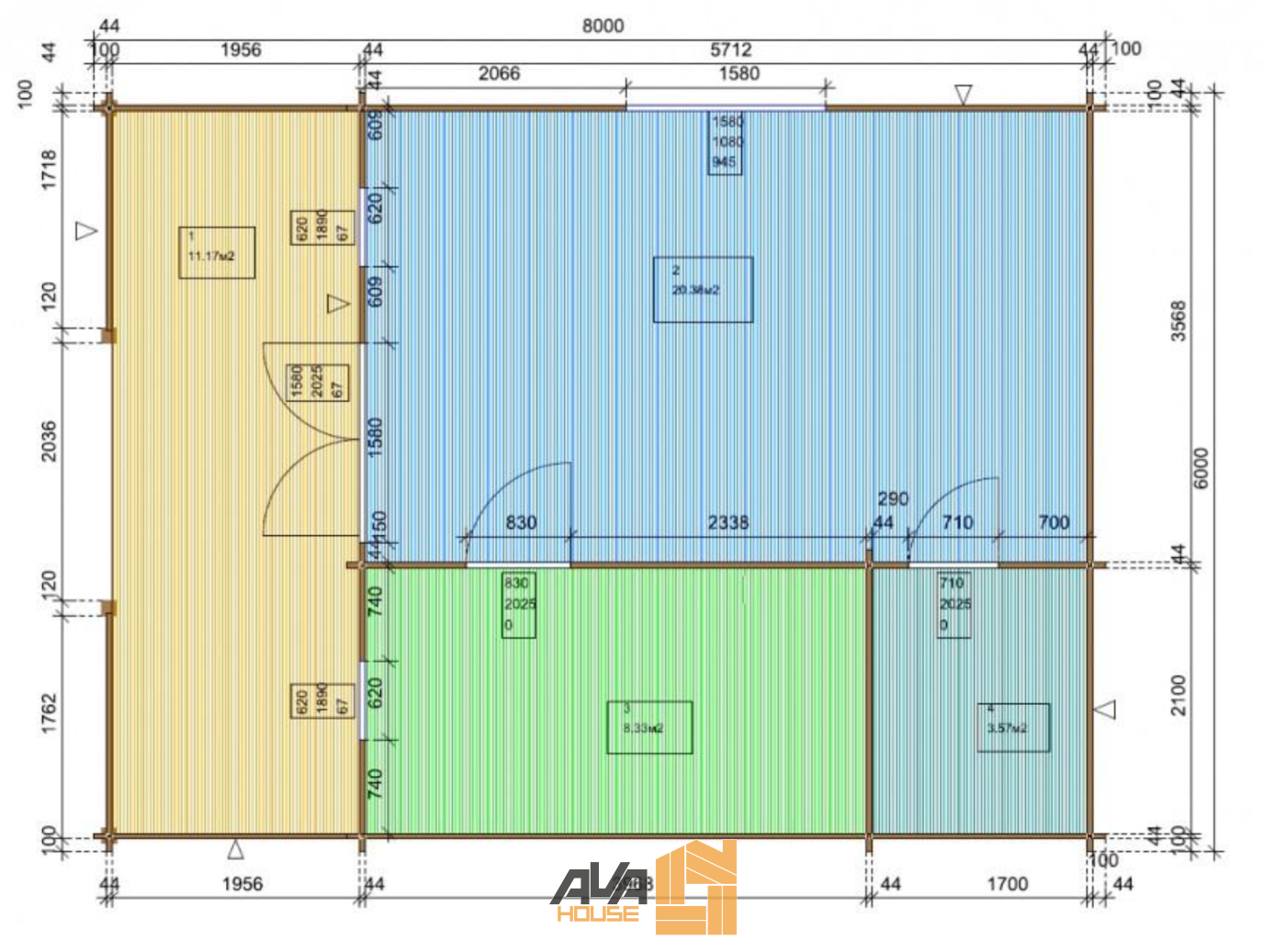 Domek letniskowy Napoli z tarasem 6 x 8
