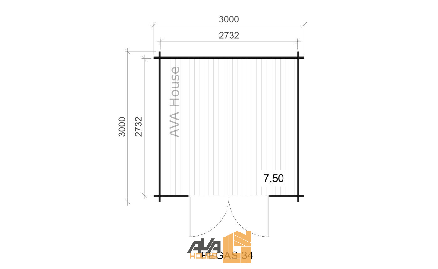 Domek letniskowy Pegas 3 x 3