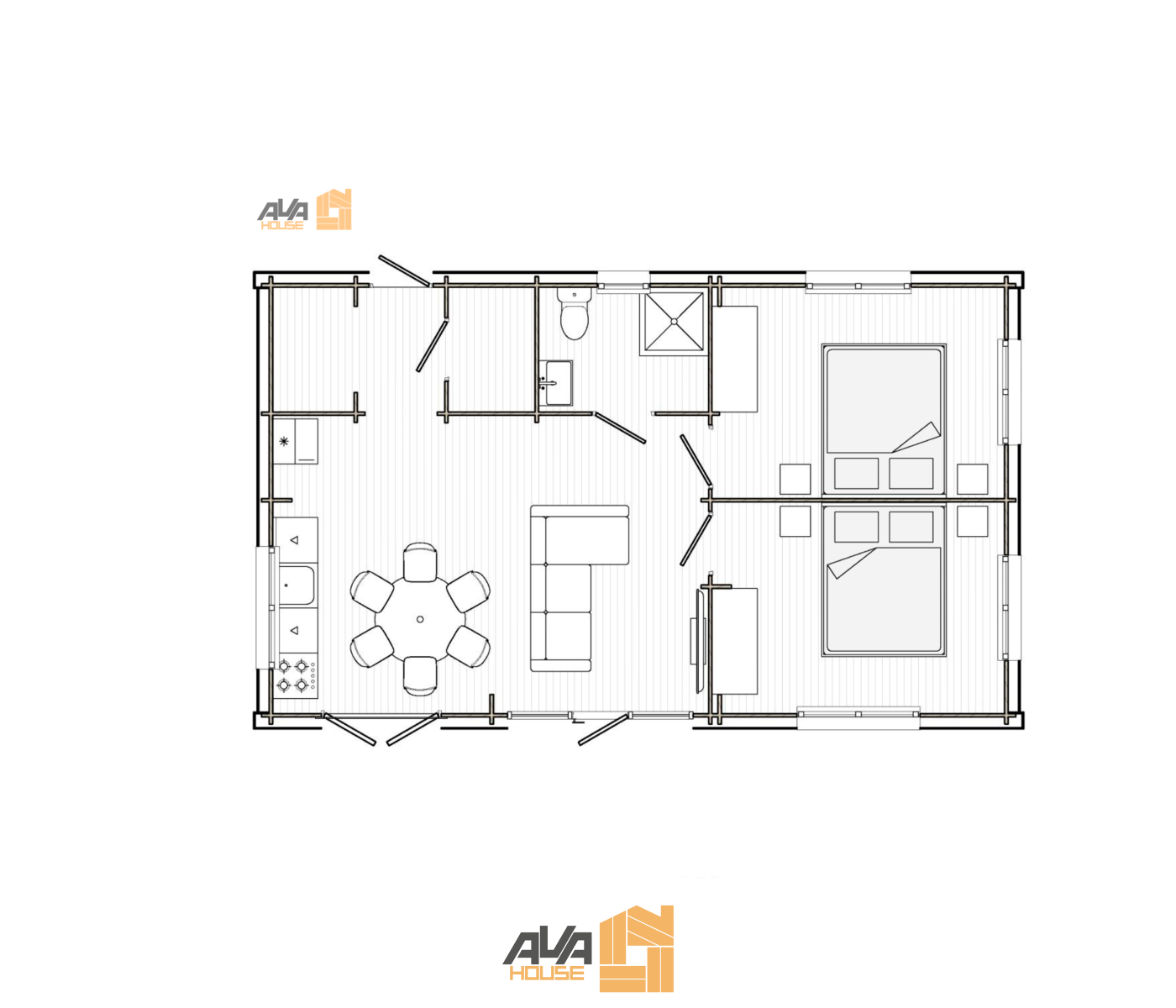 Domek całoroczny Selena 9,56 x 5,95