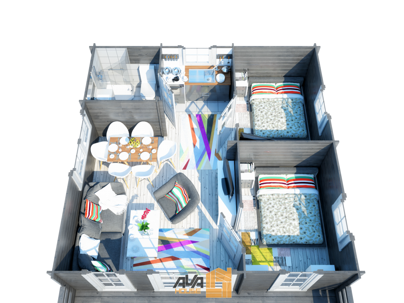 Domek letniskowy Napoli II z tarasem 6 x 8