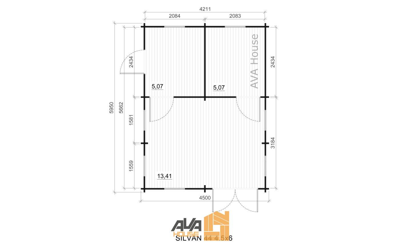 Domek letniskowy Silvan z antresolą 4,5 x 6