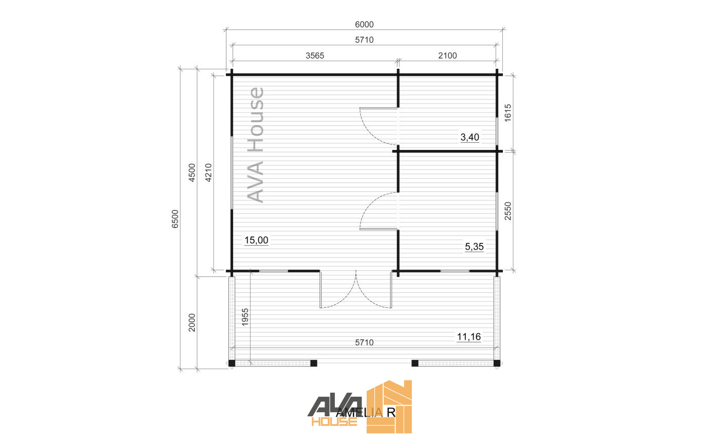 Domek letniskowy Amelia R 6 x 6,5