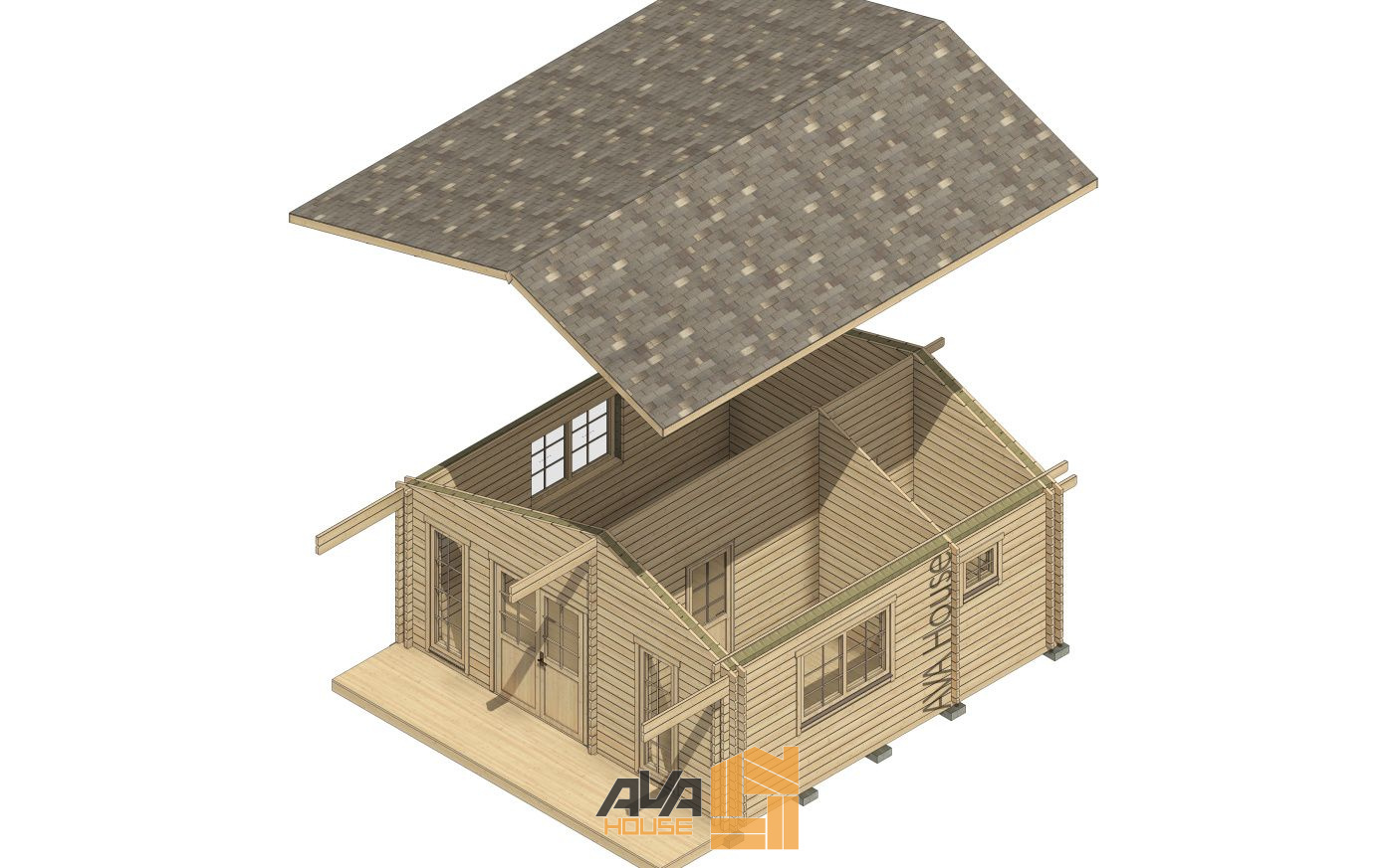 Domek całoroczny Olivia R 6 x 6