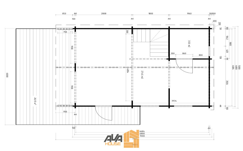 Domek Everest 5 x 7m 58mm