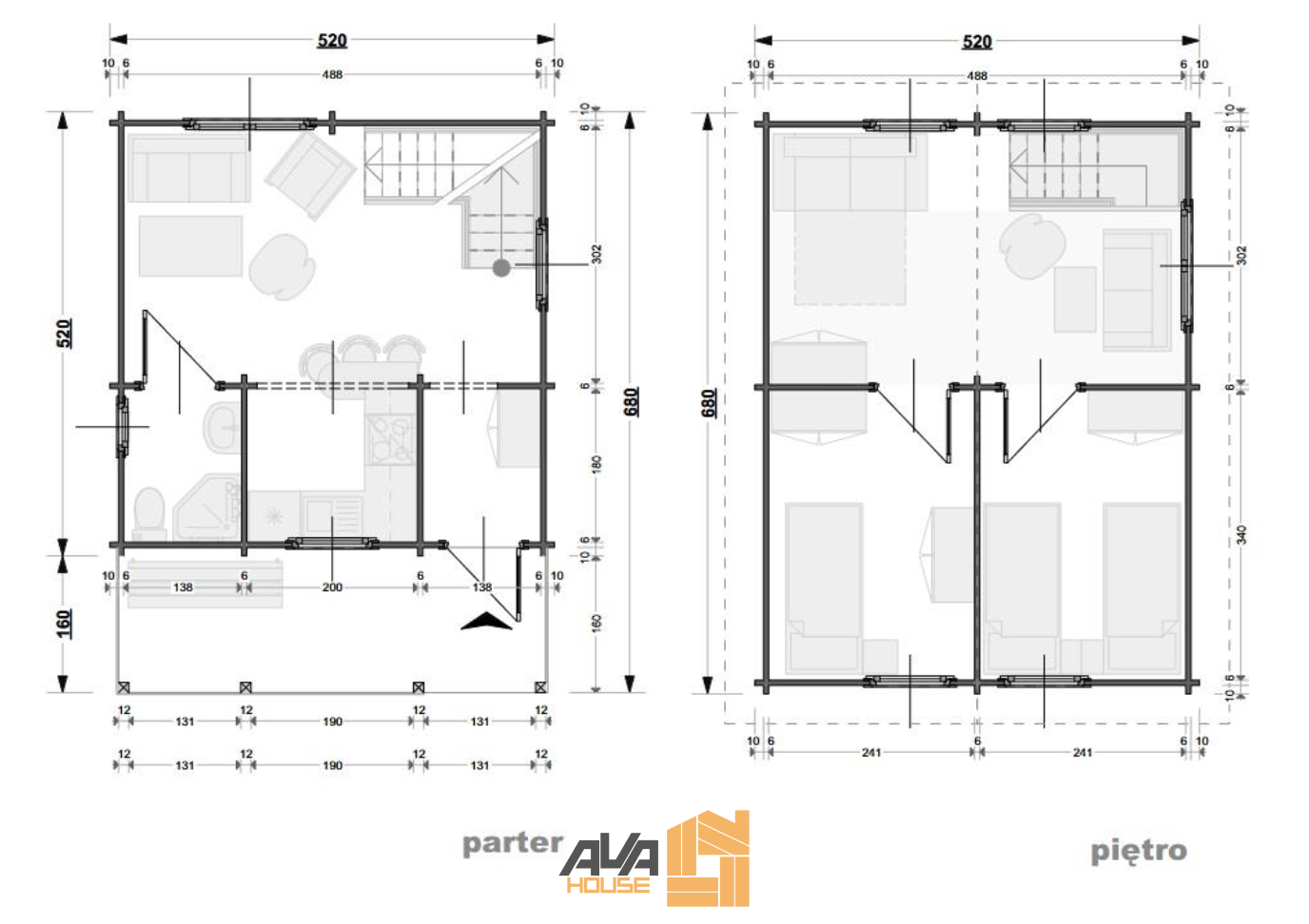 Domek letniskowy Sudety 5,2 x 6,8