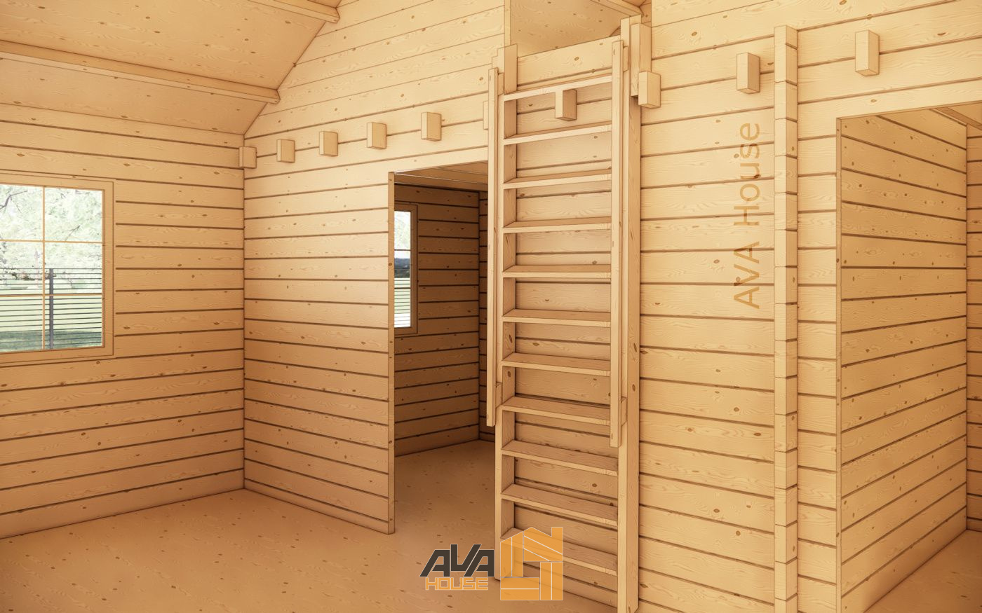 Domek letniskowy Turyn z antresolą R 8 x 7,7