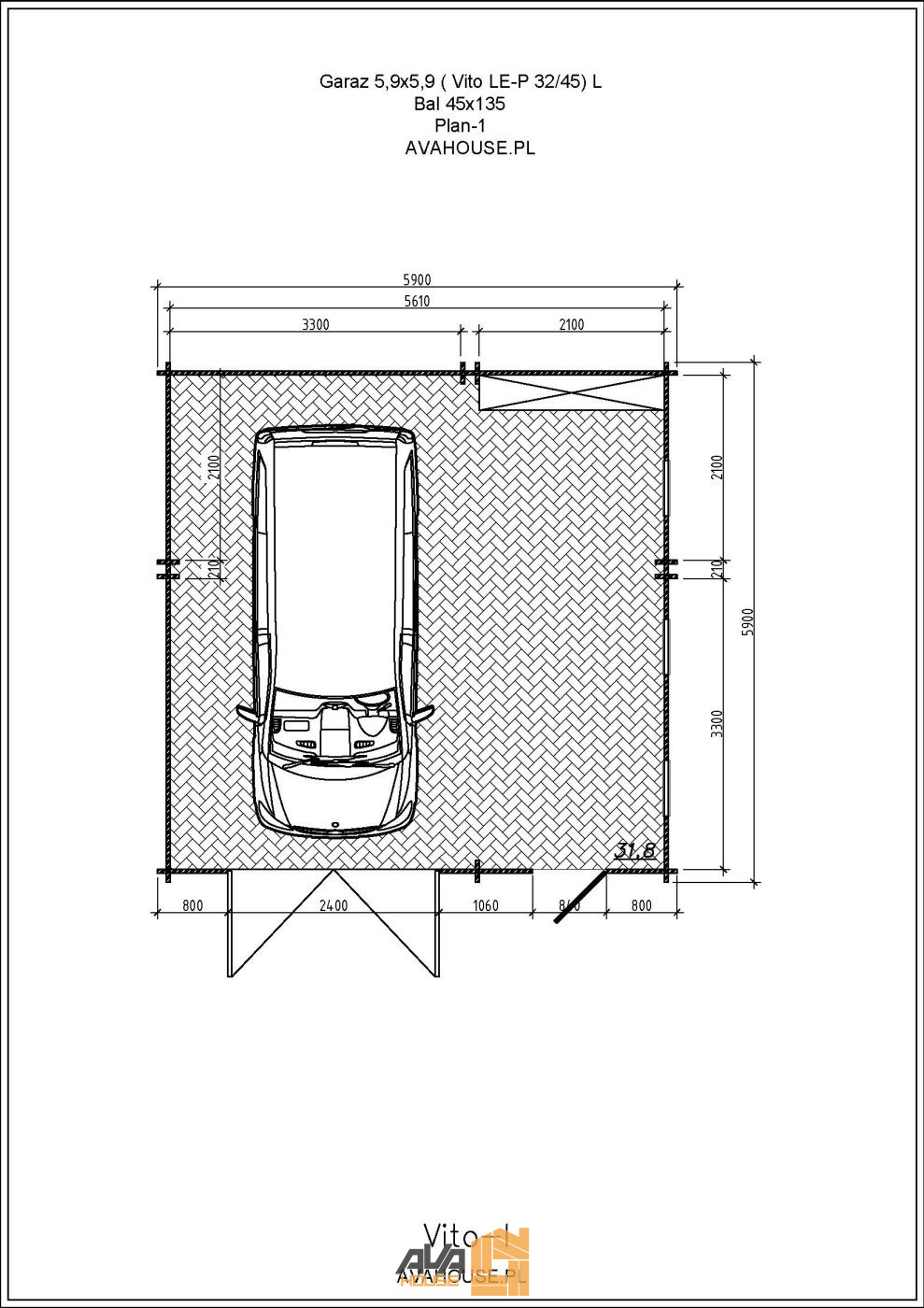 Garaż Vito 5,9 x 5,9