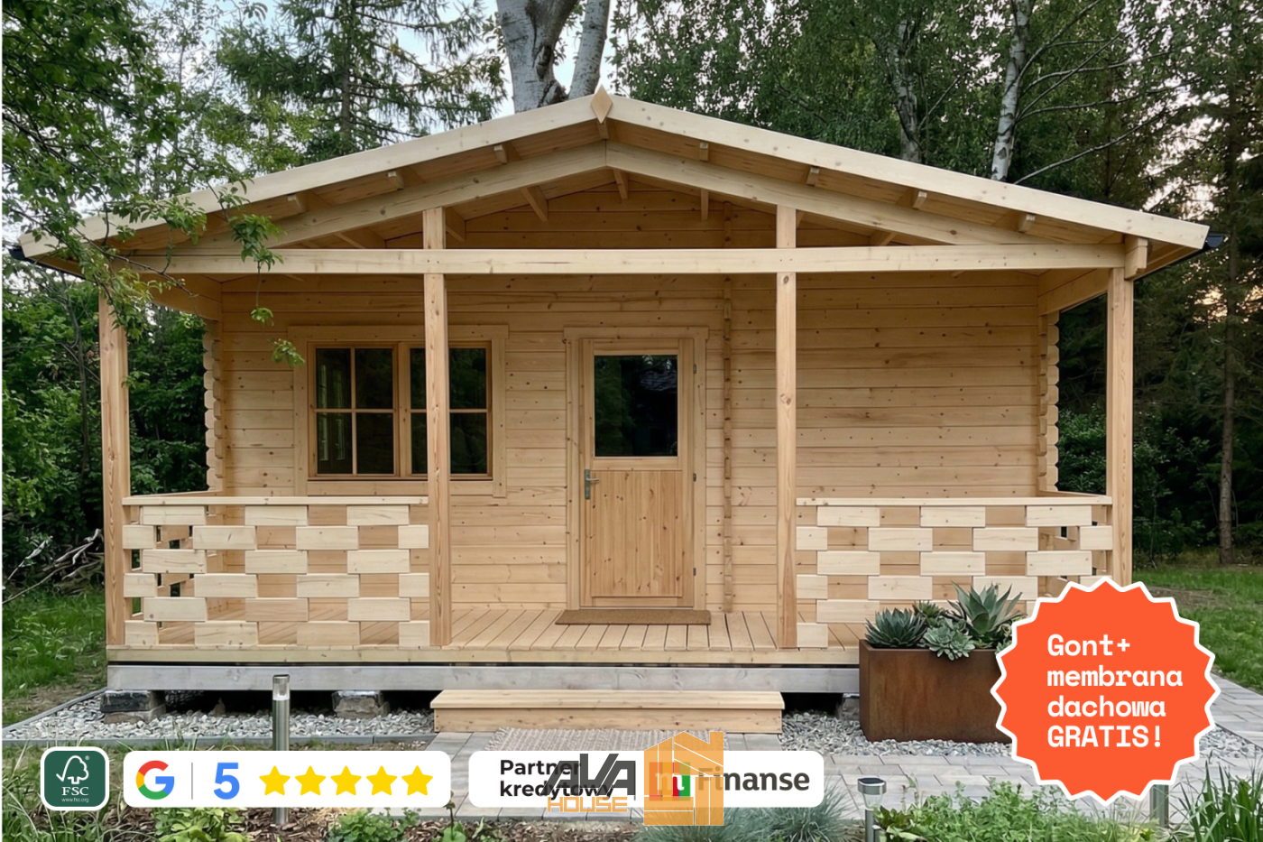 Domek Letniskowy Saule 5,95 x 6,65