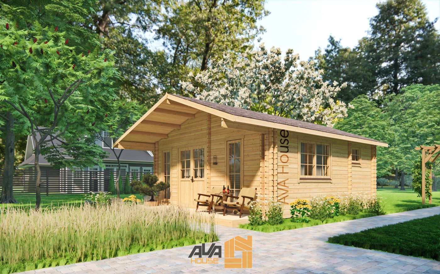 Domek całoroczny Olivia R 6 x 6