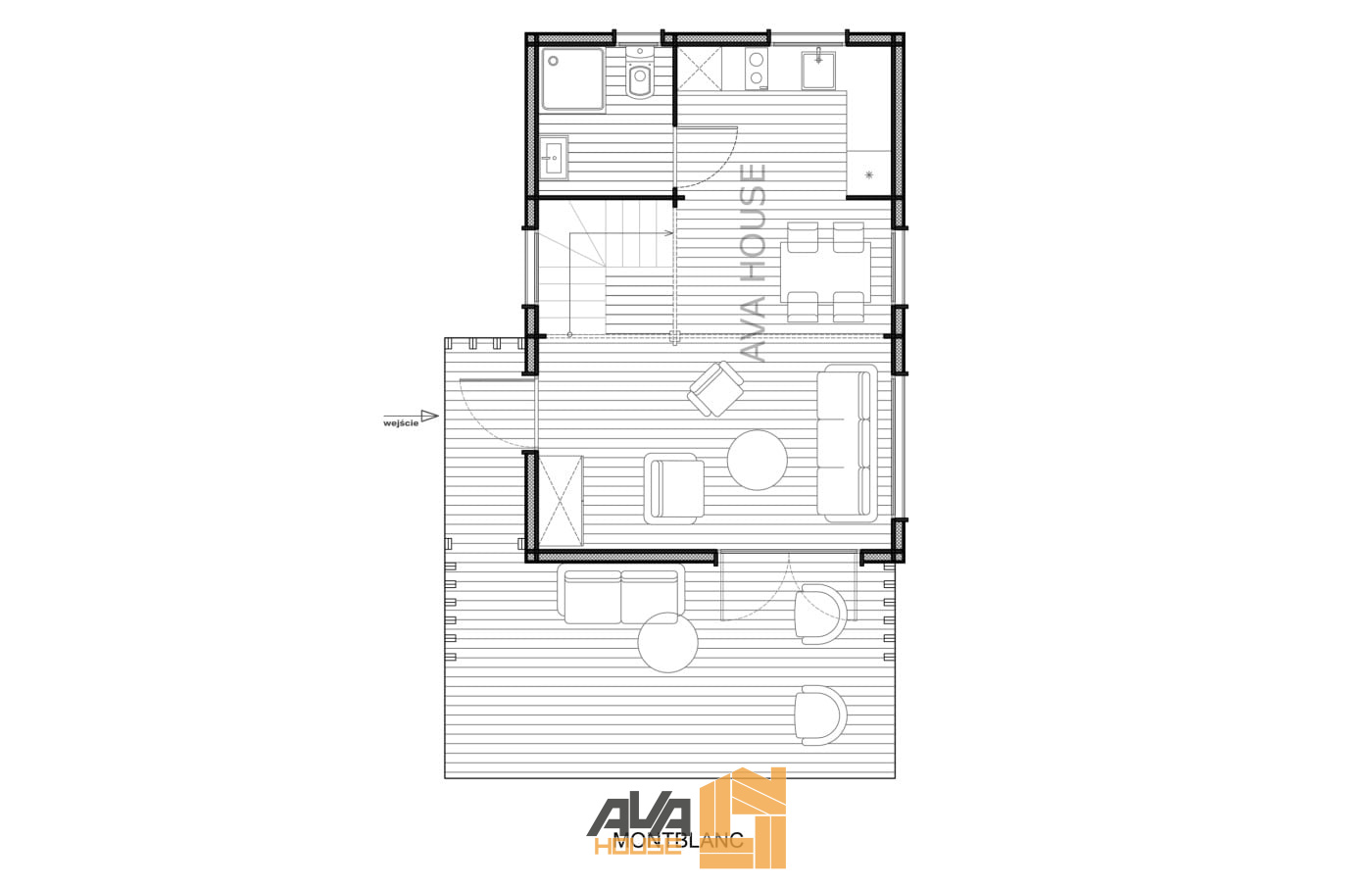 Domek całoroczny Montblanc 5 x 7