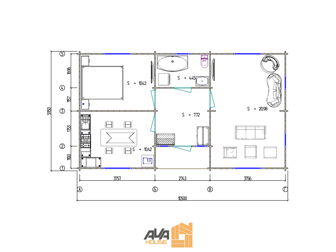Domek letniskowy Fill 10,5 x 6