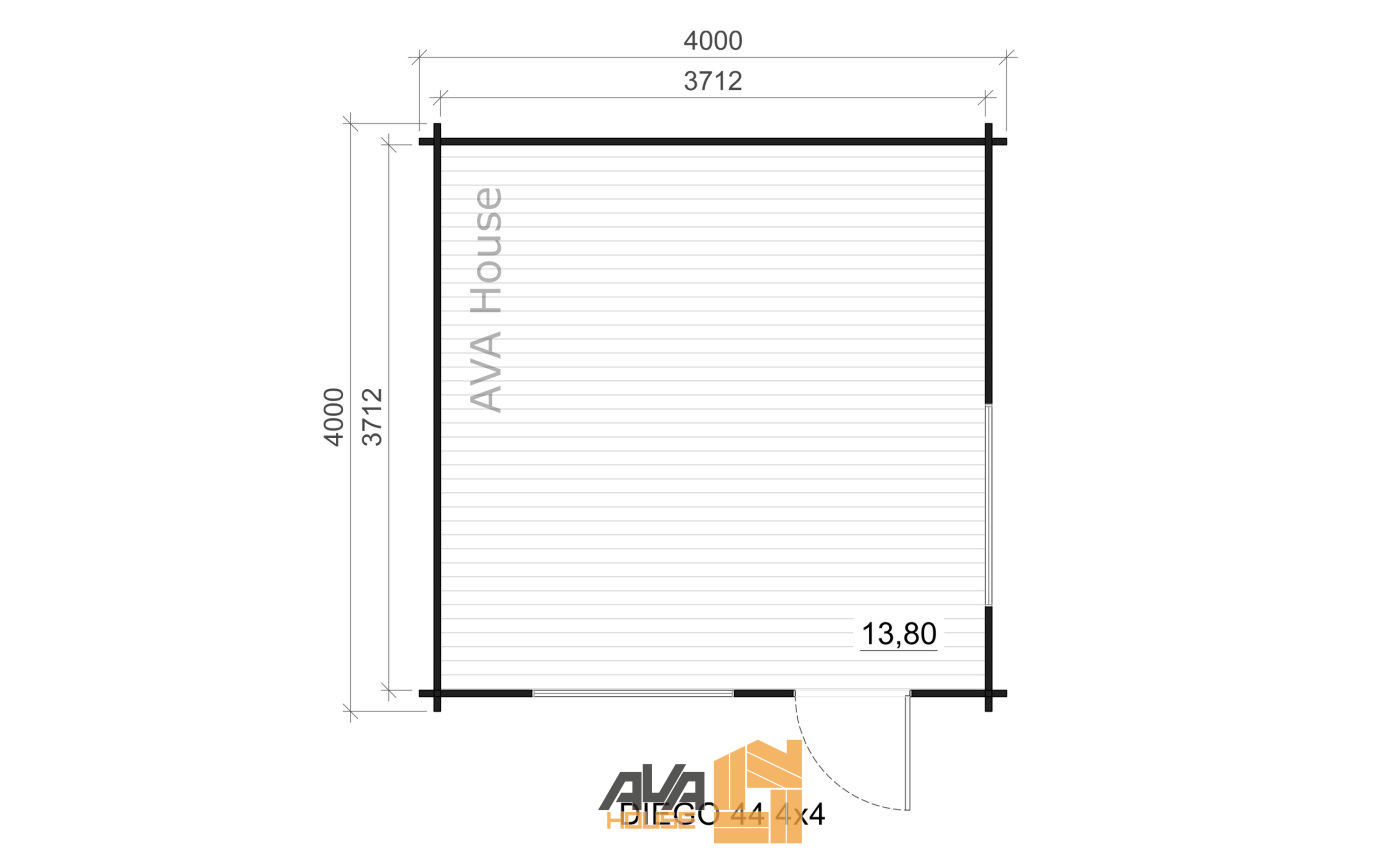 Domek letniskowy Diego 4 x 4