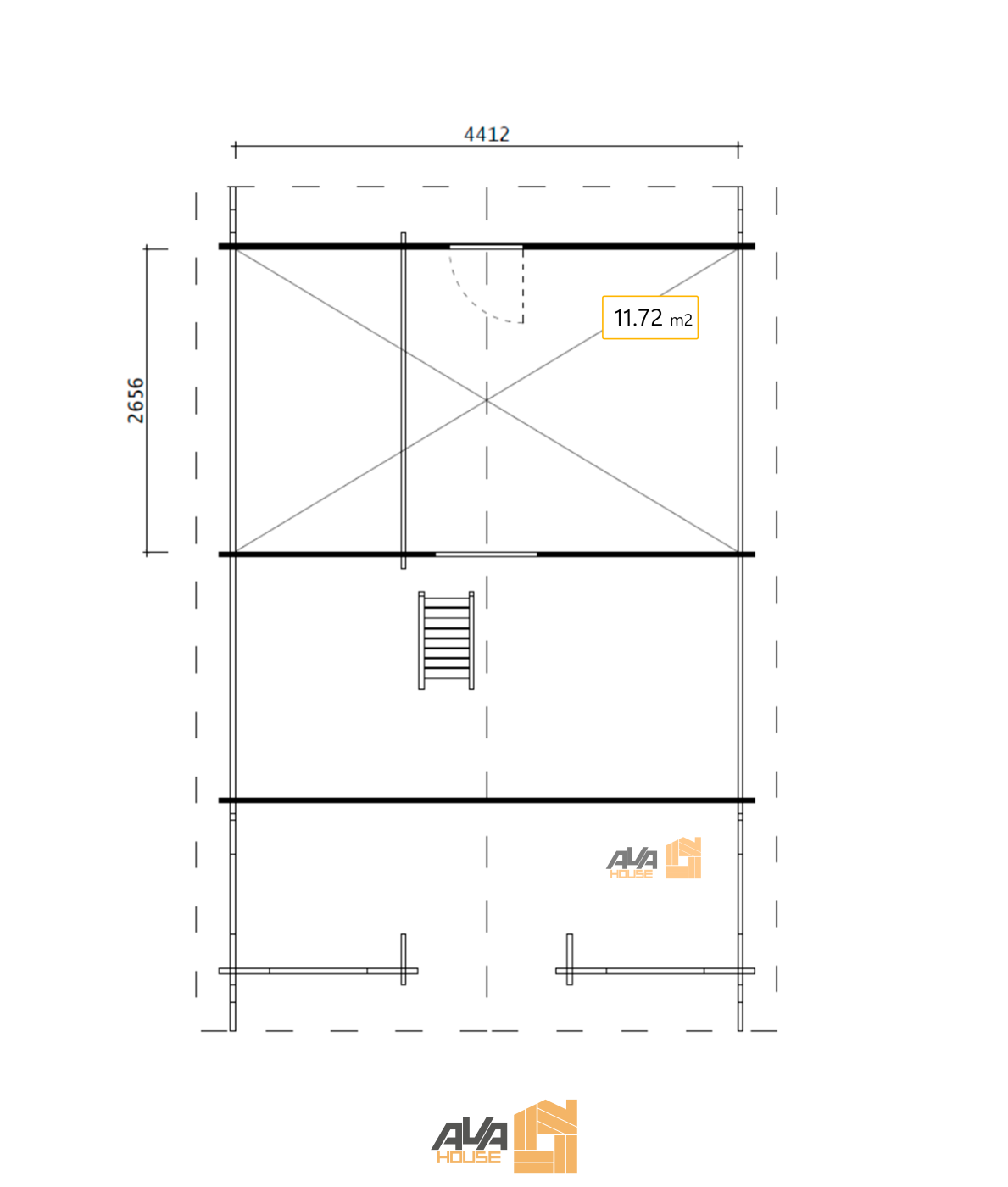 Domek Letniskowy z antresolą Aurora 6,6x4,7